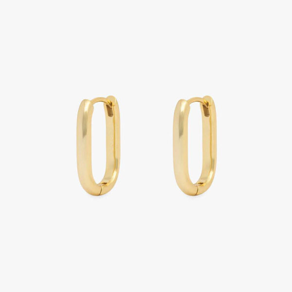 2pcs New Gold Color Square Hoop Earrings Women Men Stainless - Image 32