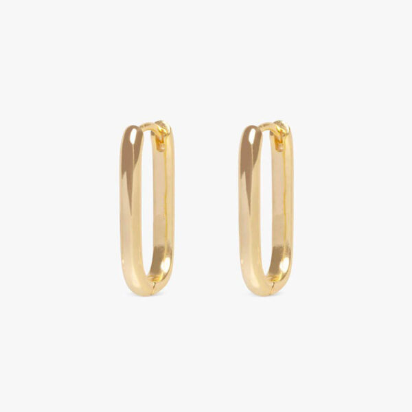 2pcs New Gold Color Square Hoop Earrings Women Men Stainless - Image 30