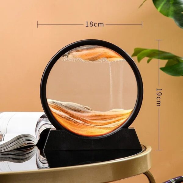 3d Hourglass Quicksand Moving Sand Art Picture Round Glass Deep - Image 9