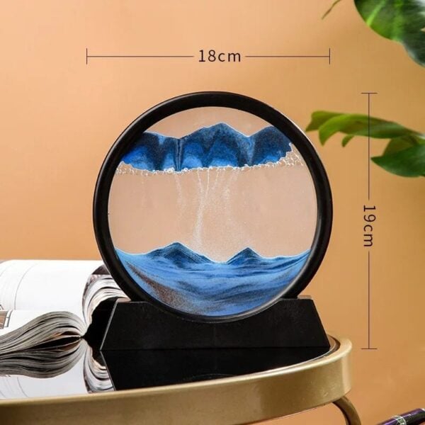 3d Hourglass Quicksand Moving Sand Art Picture Round Glass Deep - Image 3