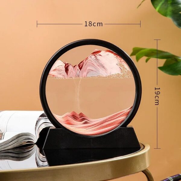 3d Hourglass Quicksand Moving Sand Art Picture Round Glass Deep - Image 7