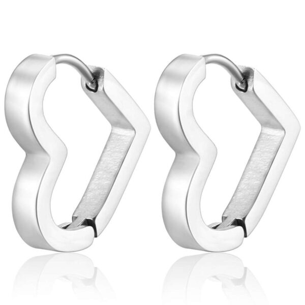 2pcs New Gold Color Square Hoop Earrings Women Men Stainless - Image 15