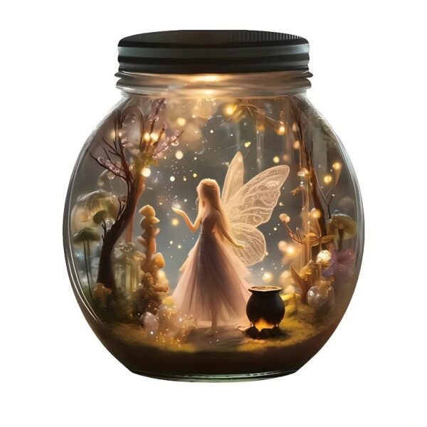 Boho Fairy Solar Jar Hanging Signage Enchanted Forest Themed Acrylic - Image 5