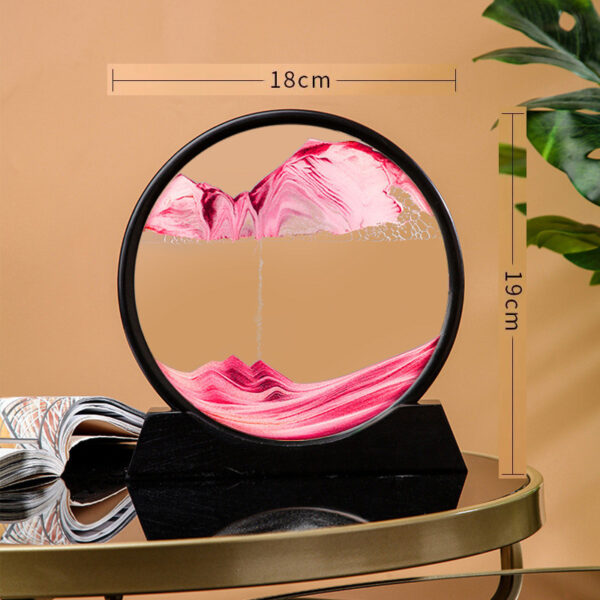 3d Hourglass Quicksand Moving Sand Art Picture Round Glass Deep - Image 6