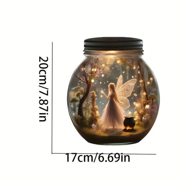 Boho Fairy Solar Jar Hanging Signage Enchanted Forest Themed Acrylic - Image 6