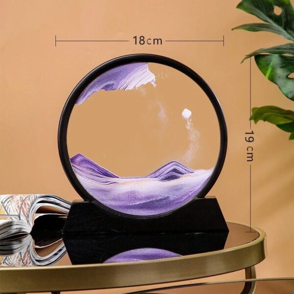 3d Hourglass Quicksand Moving Sand Art Picture Round Glass Deep - Image 8