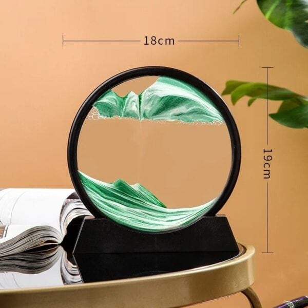 3d Hourglass Quicksand Moving Sand Art Picture Round Glass Deep - Image 4