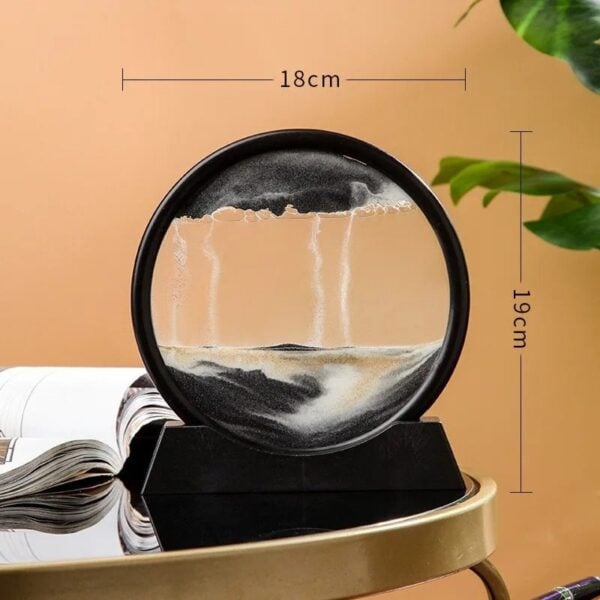 3d Hourglass Quicksand Moving Sand Art Picture Round Glass Deep - Image 5